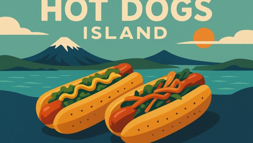 Vegane und vegetarische Hot Dogs Island