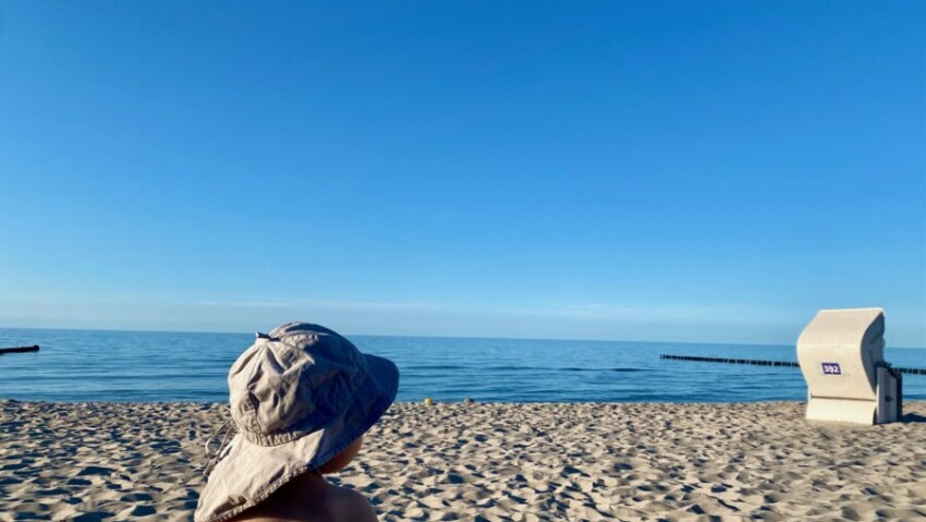 Strand Kinder mitnehmen