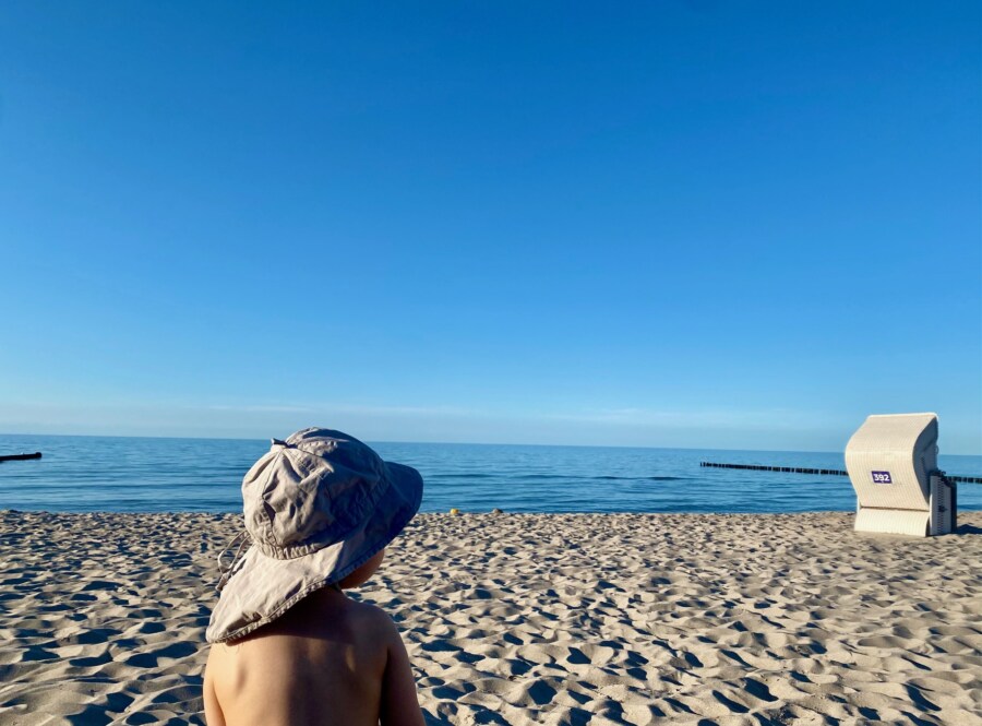 Strand Kinder mitnehmen